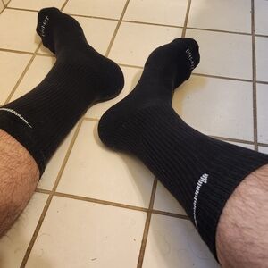 Men's Black NIKE Dri-fit Crew Socks